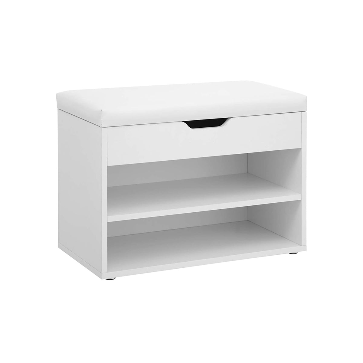 VASAGLE Shoe Bench — White & Grey