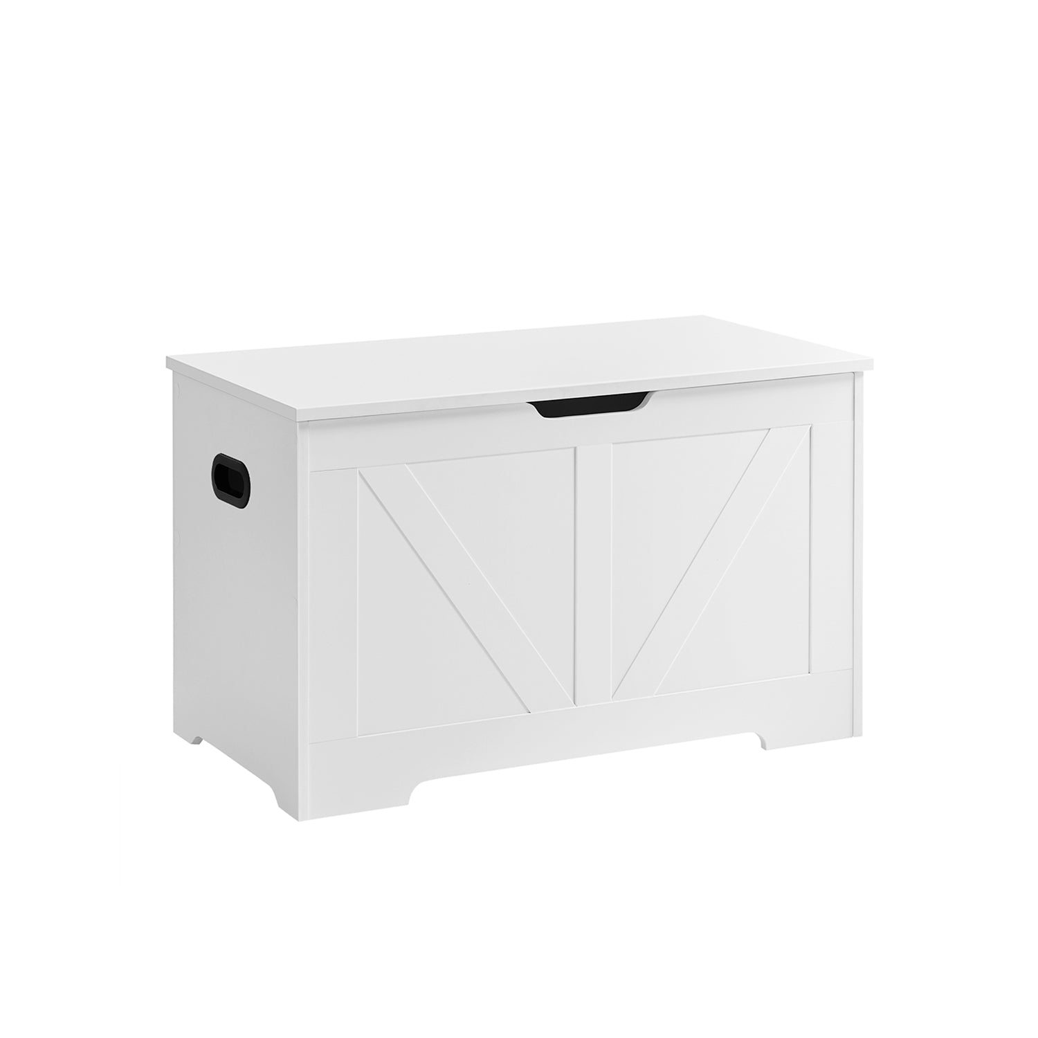 VASAGLE LSB062T14 cloud-white 80 cm storage chest bench with hinged lid