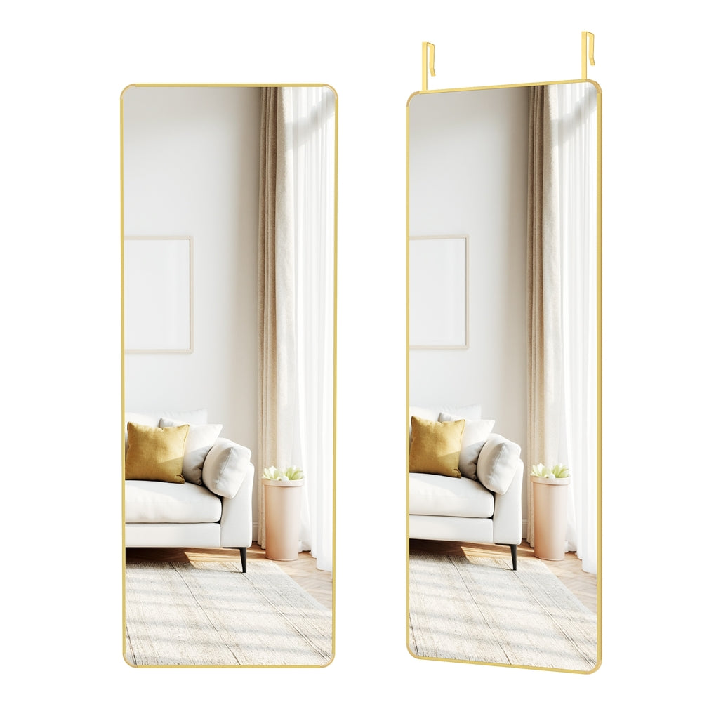 SONGMICS pale-gold 120 by 40 cm full-length hanging mirror