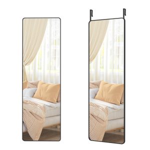 SONGMICS LFM032B01 ink-black rectangular full-length hanging mirror, 120 by 40 cm