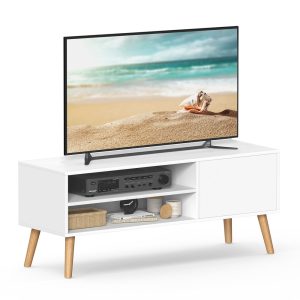 VASAGLE 120 cm TV Stand Cabinet — White