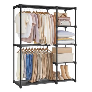 SONGMICS Freestanding Closet Organiser — Black