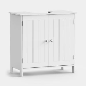 VonHaus Holbrook white two-door under-sink storage cabinet