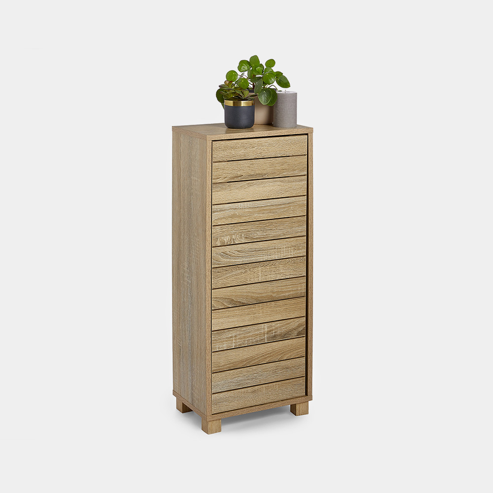 VonHaus Chester slim bathroom cabinet in natural oak effect, model 3000841