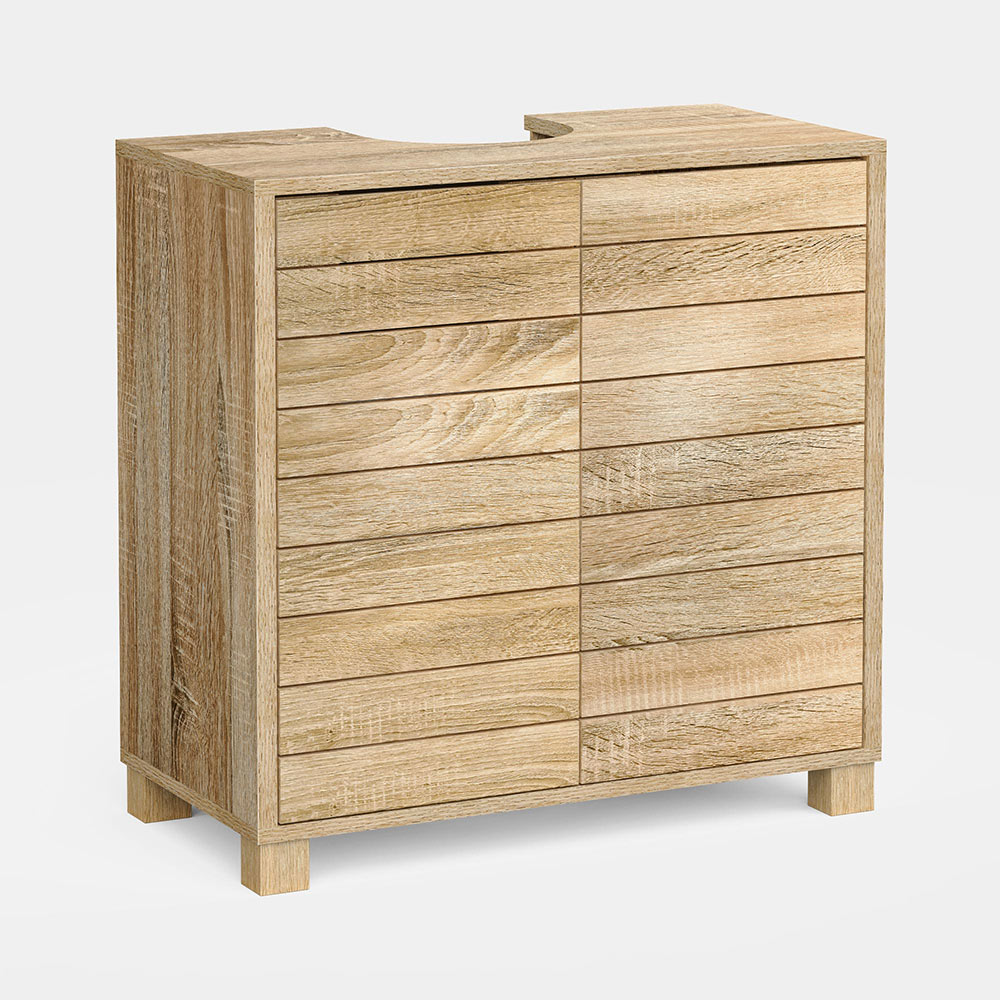 VonHaus Chester oak-effect under-sink cabinet; basin, plumbing and styling accessories are not included